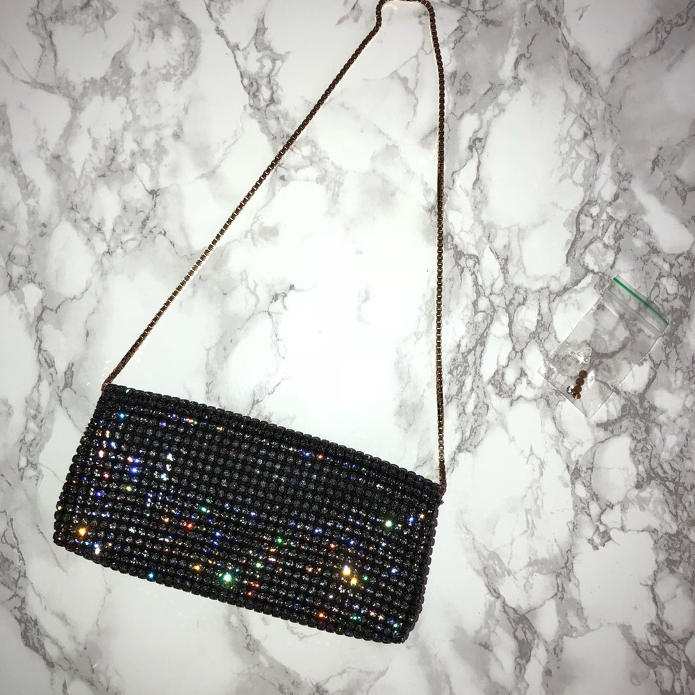 ESCADA black clutch with Swarovski crystals